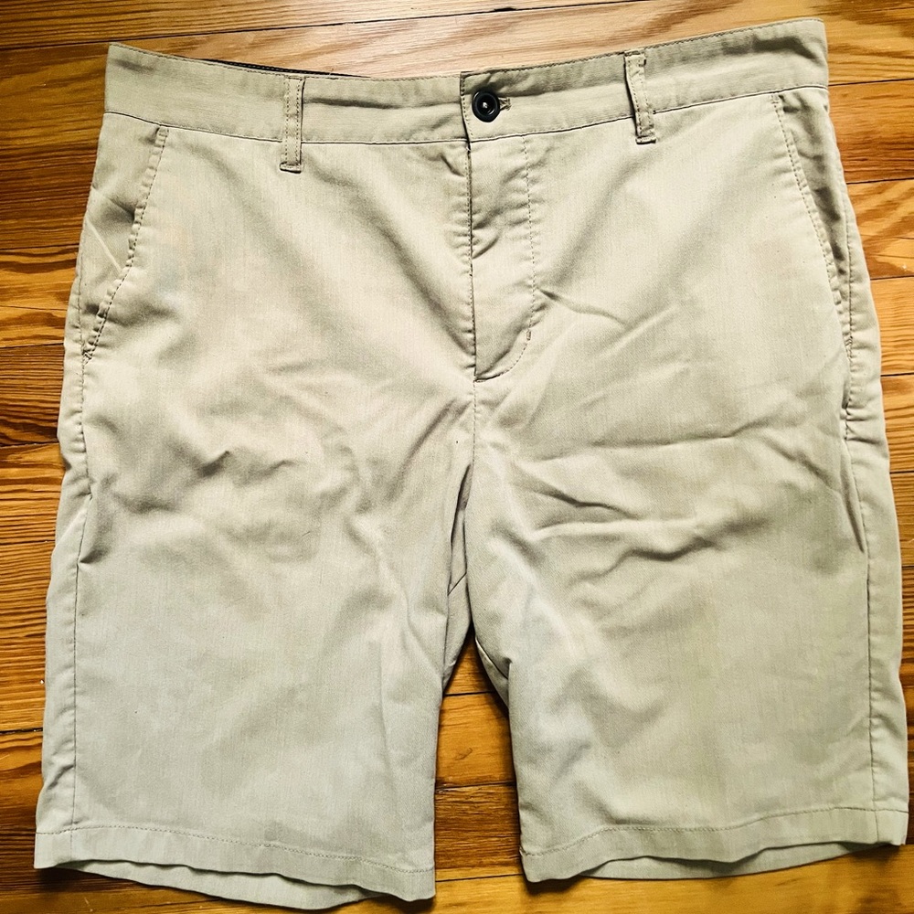 Shorts Flat Front Faded Glory Tan 34 Waist